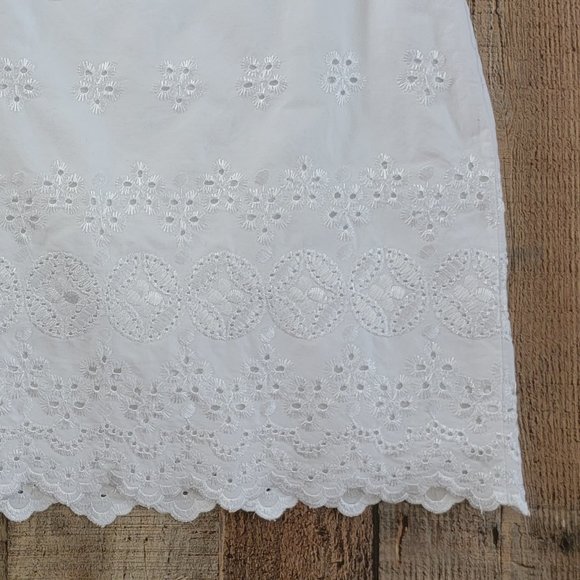 Y2K Express White Eyelet Mini Skirt - Picture 5 of 7